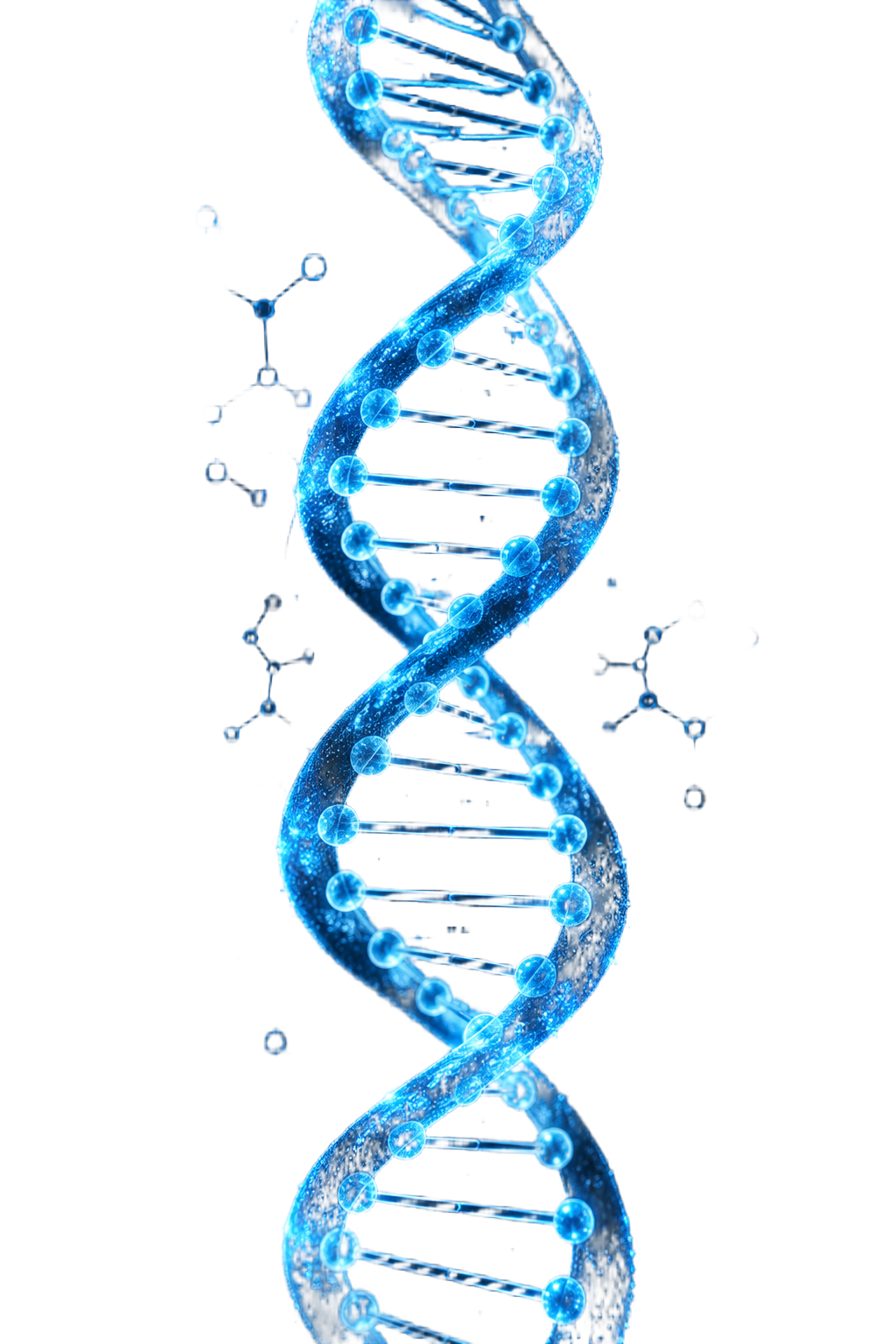 Blue DNA double helix